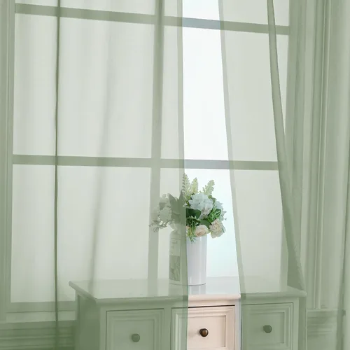 Miniatura 42 de OVZME Cortinas traslúcidas, ligeras, suaves, para estudio, sala de estar y dormitorio, juego de 2 paneles, 42 pulgadas de ancho x 84 pulgadas