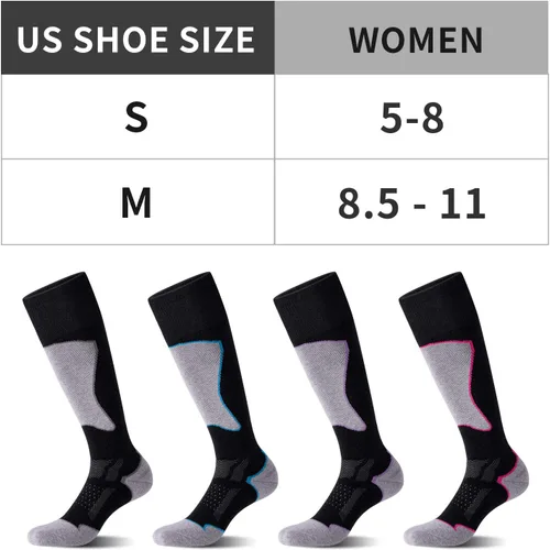 Miniatura 2 de Paquete de 23 calcetines de esquí para mujer, para esquí, snowboard, calcetines térmicos cálidos de invierno