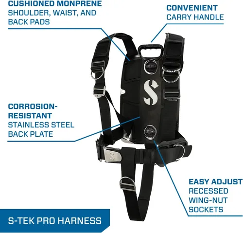 Miniatura 4 de SCUBAPRO Arnés S-Tek Pro, con placa trasera de acero inoxidable