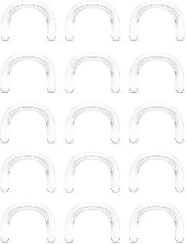 Miniatura 11 de Cisyozi 16G 14G 12G 10G 8G 6G 4G 2G Kit de Estiramiento de Retenedor de Tabique de Plástico Hipoalergénico Anillos de Tabique en Forma de U Pincher