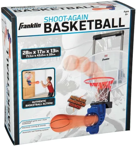 Miniatura 5 de Franklin Sports Mini Aro de Baloncesto con Reboteador y Pelota - Aro de Baloncesto Para Sobre la Puerta Con Reboteador Automático de Pelota - Juego