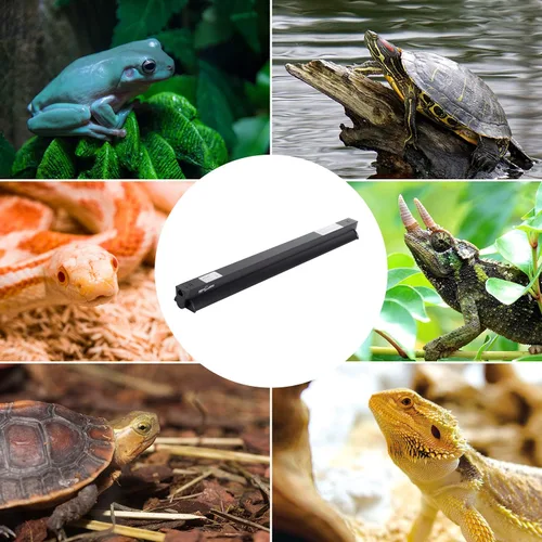 Miniatura 7 de REPTI ZOO Kit combinado de iluminación T5 HO UVB, Campana de terrario viene con lámpara Desert 10.0 UVB T5 (24W)