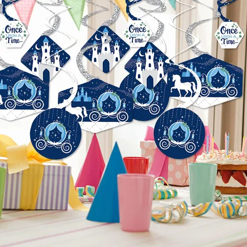 Miniatura 2 de Big Dot of Happiness Fairy Tale Fantasy - Decoración colgante de fiesta de príncipe real y princesa, remolinos de decoración de fiesta, juego de 40