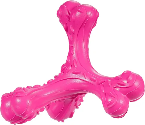 Miniatura 10 de Juguetes masticables para perros de razas grandes que mastican de manera agresiva, juguete de huesos indestructible, juguetes de goma natural