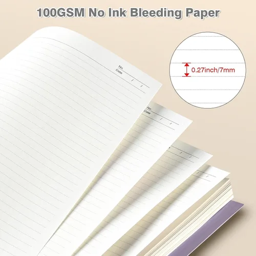 Miniatura 4 de Cuaderno de Espiral 8.5" x 11", Cuadernos de 5 Materias con Rayas Universitarias con Divisores Removibles, 300 Páginas 100GSM Diario de Escritura