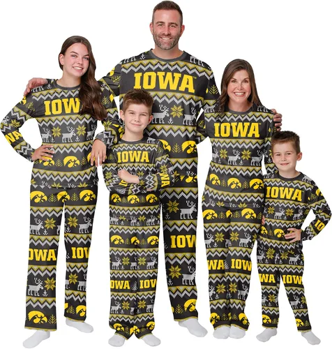 Miniatura 26 de FOCO - Conjunto de pijama familiar a juego con estampado llamativo del equipo de la NCAA, para unisex-adulto