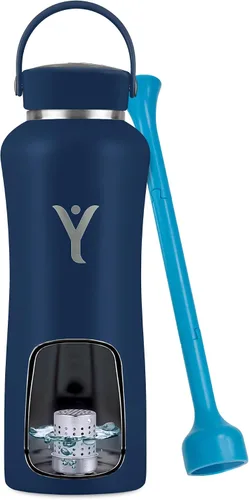 Miniatura 13 de DYLN - Botella de agua de hidrógeno Crea agua alcalina hidratante rica en hidrógeno hasta 9 pH Botella de agua de acero inoxidable aislada al