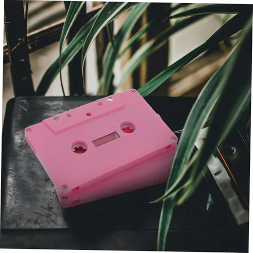 Miniatura 4 de Cintas de casete en blanco rosa para decoraciones de fiesta de los años 80 y 90, 2 casetes de audio decorativos retro para centros de mesa de música