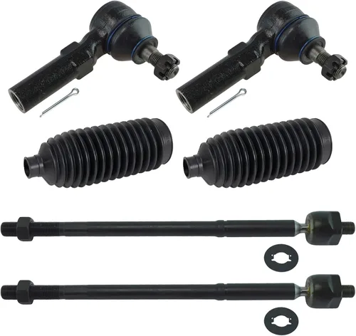 Miniatura 62 de TRQ Kit de dirección interior y exterior para lado del conductor y del pasajero delantero, con cremallera de dirección y fuelle de piñón compatible