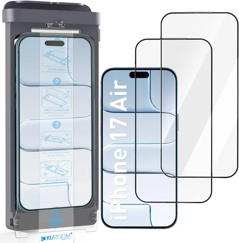 Miniatura 15 de KUZOOM Paquete de 2 protectores de pantalla HD para iPhone 17/16 Pro [6.3 pulgadas], alta definición claridad 9H+ vidrio templado, película