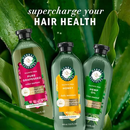 Miniatura 7 de Herbal Essences Honey - Acondicionador de humedad diario, protege y nutre el cabello seco, acondicionador hidratante con aceite de camelia