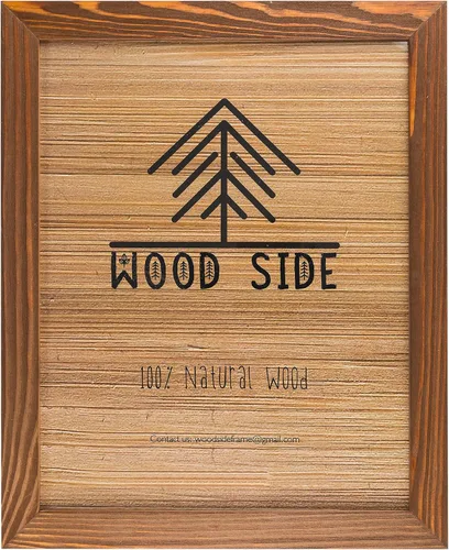 Miniatura 16 de Portarretratos tamaño póster de madera rústica Madera sólida natural ecológica ara montaje en pared con acabado rústico Gris antracita