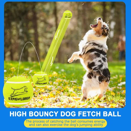 Miniatura 5 de EXPAWLORER Juguetes de tenis para perros, pelotas de tenis de juguete para perros de 2.5 pulgadas con chirriador, paquete de 12 pelotas interactivas