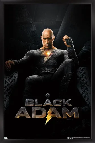 Trends International DC Comics Movie Black Adam - Póster de pared de una hoja Versión con marco negro