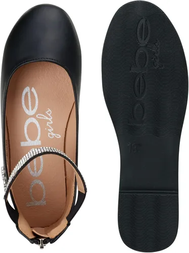 Miniatura 5 de bebe Zapatos de niña - Zapatos planos de ballet con diamantes de imitación tachonados para el tobillo (niñoniña), Negro