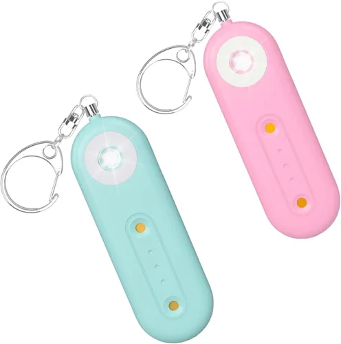 Miniatura 11 de ROTOPATA Luz estroboscópica de alarma de seguridad personal para mujeres, llavero de autodefensa de sirena de emergencia extra fuerte de 130 dB