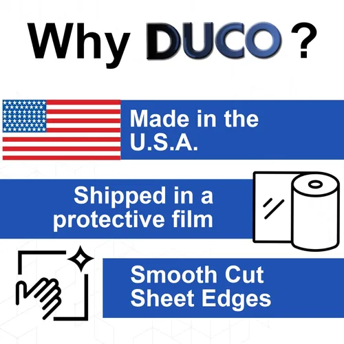 Miniatura 4 de Duco - Hoja de acrílico fundido transparente hecha en Estados Unidos, 1/8 de pulgada de grosor, 12 x 12 pulgadas, 1 paquete de láminas de plexiglás