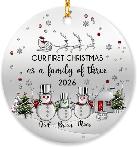 Miniatura 13 de Adornos personalizados de corazón para la primera Navidad, regalos para pareja de recién casados 2025, adorno de nuestra primera Navidad casado