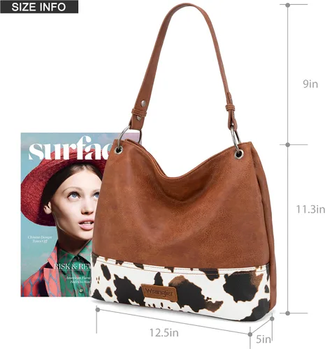 Miniatura 83 de Wrangler Hobo - Bolsas para mujer de cuero vegano con asa superior, bolsos de hombro y bolsos