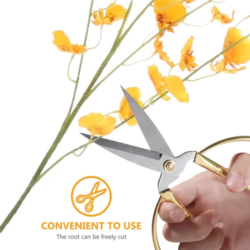 Miniatura 8 de ORFOFE Artificial Real Touch Oncidium Flor Falsa Decoración Casa Jarrón Decorativo DIY Accesorio