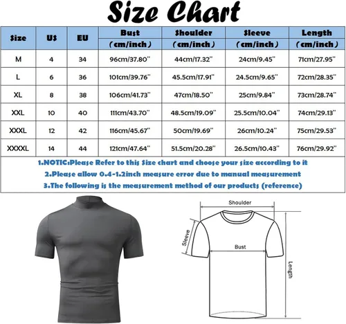 Miniatura 4 de Camisetas de manga corta para hombre, cuello alto, básicas, ajustadas, sin botones, camisetas de algodón elástico