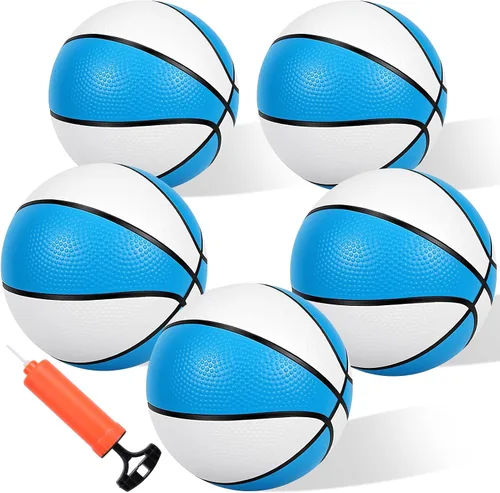 Juego de 5 mini baloncesto de 6 pulgadas, ligero de PVC de 3.16 onzas para niños y niñas, adolescentes, flotante, piscina acuática, baloncesto para