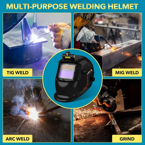 Miniatura 8 de TRQWH Casco de Soldadura con Luz de Color Verdadero Oscurecimiento Automático Cascos de Soldadura para Hombres Alimentado por Energía Solar Capucha