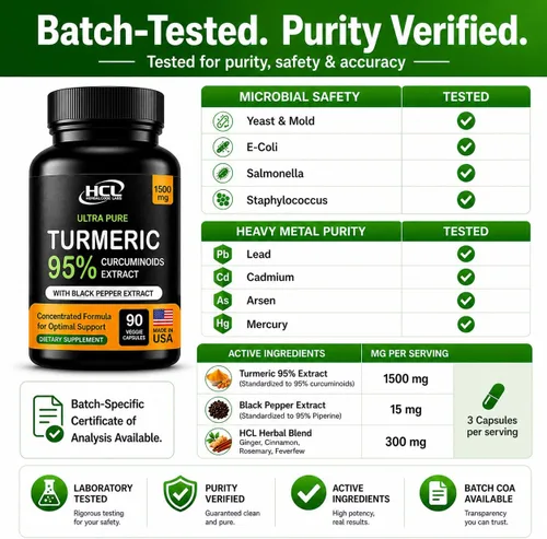 Miniatura 9 de Suplemento de curcumina de cúrcuma 19 veces más fuerte -1500 mg de cápsulas de extracto de curcuminoides al 95% - La forma más activa de curcumina