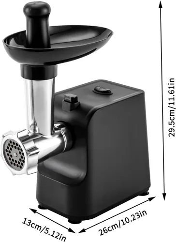 Miniatura 7 de Picadora de carne, molinillo eléctrico de 1000 W para carne con accesorios, máquina para hacer salchichas de acero inoxidable, kit de Kubbe con 3