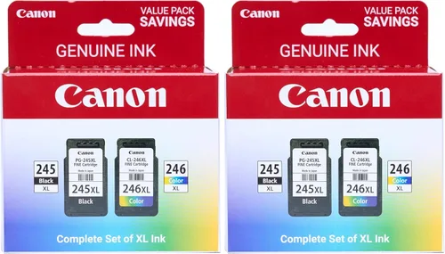 Canon Paquete económico de tinta original PG-245 XL/CL-246 XL (2 cartuchos), compatible con iP2820, MG2420/2924/2920/3020/2522/2525, MX492,