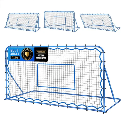 Soccer Baseball Rebounder Net, Soccer Goal Net, Volleyball Softball Rebound Pitchback Net Quick-Switch Angle Training for Control, Passing Practice,