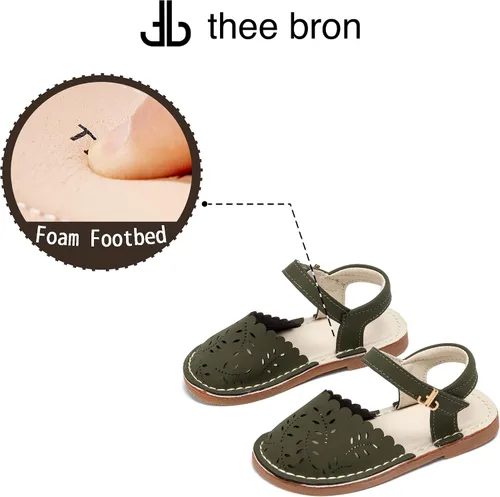 Miniatura 180 de THEE BRON Sandalias cómodas para niñas, zapatos para niños, sandalias rellenas