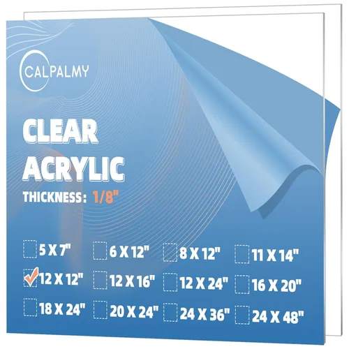 Miniatura 30 de CALPALMY Paquete de 2 hojas acrílicas transparentes grandes de 1/8 pulgadas de grosor, hojas de plexiglás precortadas de 36 x 48 pulgadas