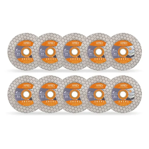 Miniatura 8 de BGTEC Hojas de sierra de diamante, rueda de corte de 4.5 pulgadas/4.528 in para baldosas de cerámica, azulejos de porcelana, mármol, piedra