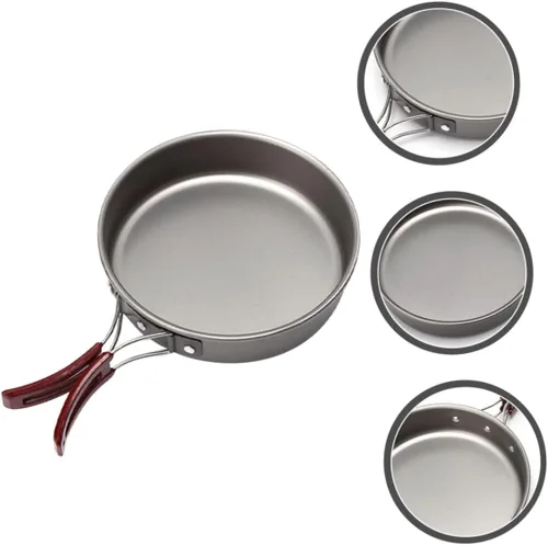 Miniatura 9 de Gatuida Sartén de aluminio antiadherente, 150, camping, multiusos