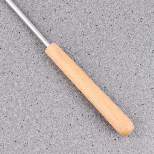 Miniatura 6 de DOITOOL 6 tenedores para fondue de acero inoxidable con mango de madera, diseño aislante térmico para postres de frutas, olla caliente, barbacoa al