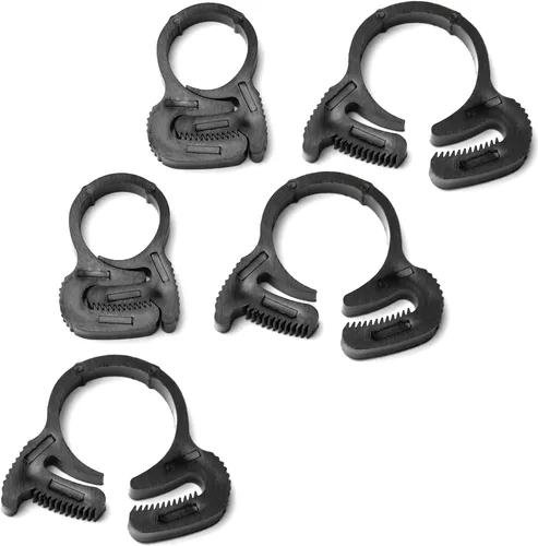 Miniatura 34 de Abrazaderas de manguera de agarre de 0.484-0.559 in de nailon ajustable de plástico resistente rápido doble agarre para fontanería, aplicaciones