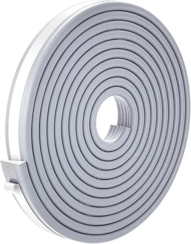 Miniatura 2 de QDiShi Burlete de puerta en forma de cuña de 196 pulgadas, sello de espuma resistente a la intemperie, aislamiento autoadhesivo, tira anticolisión