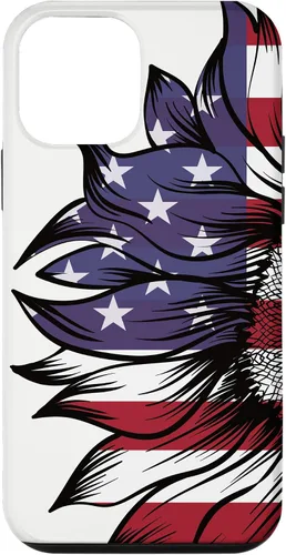 Miniatura 16 de Funda patriótica para iPhone 13 Pro Max USA 4 de julio con diseño de girasol