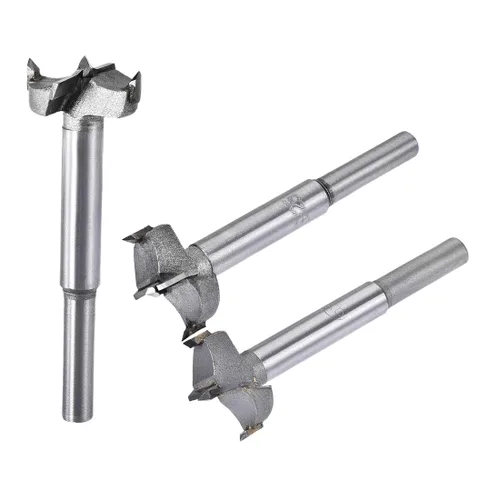 Miniatura 12 de uxcell Forstner - Brocas de taladro para madera, 0.906 in, 0.945 in, 0.984 in de diámetro, sierra de agujero de carburo, punta de acero de aleación