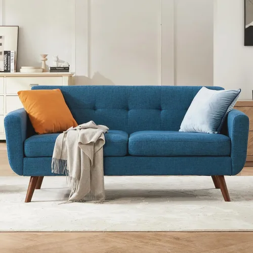 Miniatura 16 de Tbfit Sofá en Forma de L, Sofás Seccionales Modernos de Mediados de Siglo de 80" de Ancho, Sofás de 3 Plazas con Chaise Lounge Amplio, Sofá Beige