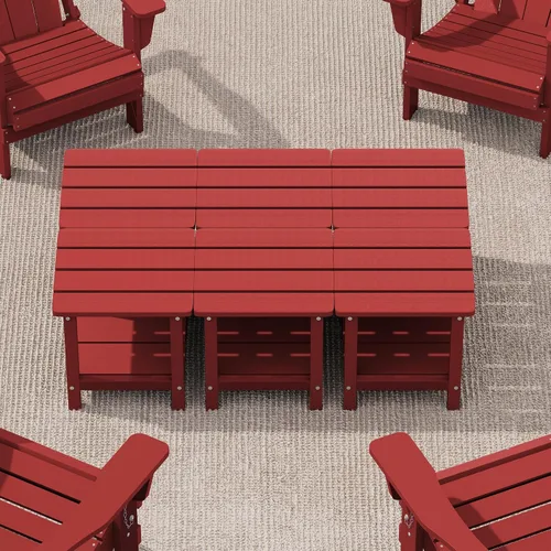 Miniatura 17 de SERWALL Mesa auxiliar Double Adirondack, Mesa auxiliar de forma rectangular, Negra