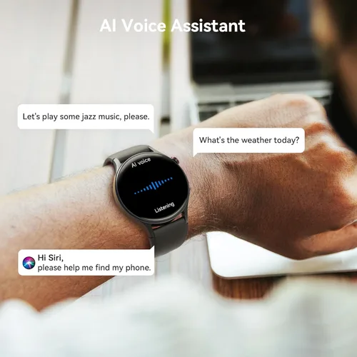 Miniatura 6 de Reloj inteligente para hombres y mujeres, responder/hacer llamadas, pantalla ultra clara AMOLED de 1.32 pulgadas con monitor de frecuencia cardíaca