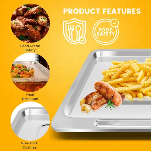 Miniatura 5 de Bandeja de cocina para freidora de aire CHEFMAN XL 10L multifuncional freidora de aire digital, 9.4 x 8.8 pulgadas, piezas de repuesto para freidora