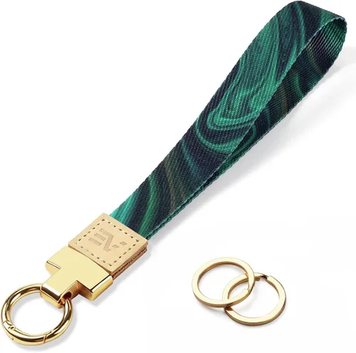 Miniatura 33 de EcoVision - Llaveros lindos con correa para llaves, llavero de muñeca para mujer, correa de insignia con 2 argollas para llaves