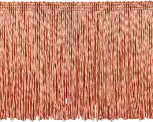 Trims by The Yard Borde de flecos de cadeneta de 6 pulgadas, poliéster, decorativo, versátil para C | rosa rubor | (corte de 5 yardas)
