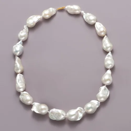 Miniatura 3 de Ross-Simons 12-15mm Cultured Baroque Pearl Necklace With 14kt Yellow Gold