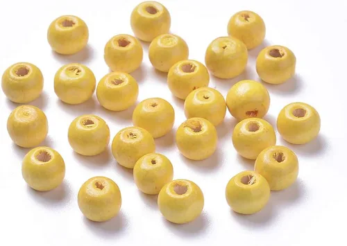 Miniatura 17 de Craftdady 200 cuentas espaciadoras redondas de madera natural negra de 0.394 pulgadas (0.394 in), cuentas sueltas para manualidades, joyería