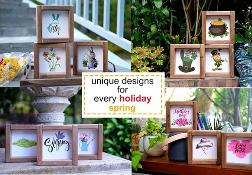 Miniatura 8 de Juego de 48 letreros intercambiables para decoración de bandeja escalonada, para otoño, invierno, primavera, verano, decoración de estantería