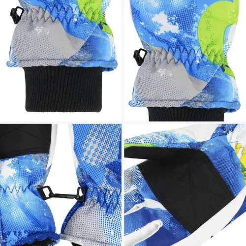 Miniatura 3 de American Trends Guantes de invierno impermeables para niños, guantes de nieve cálidos para niños y niñas, guantes de esquí para niños y niñas
